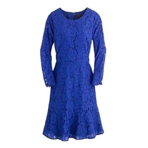 J.crew cobalt blue lace dress